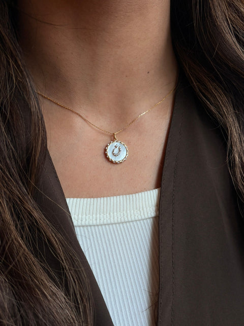 Initial Necklace in Arabic